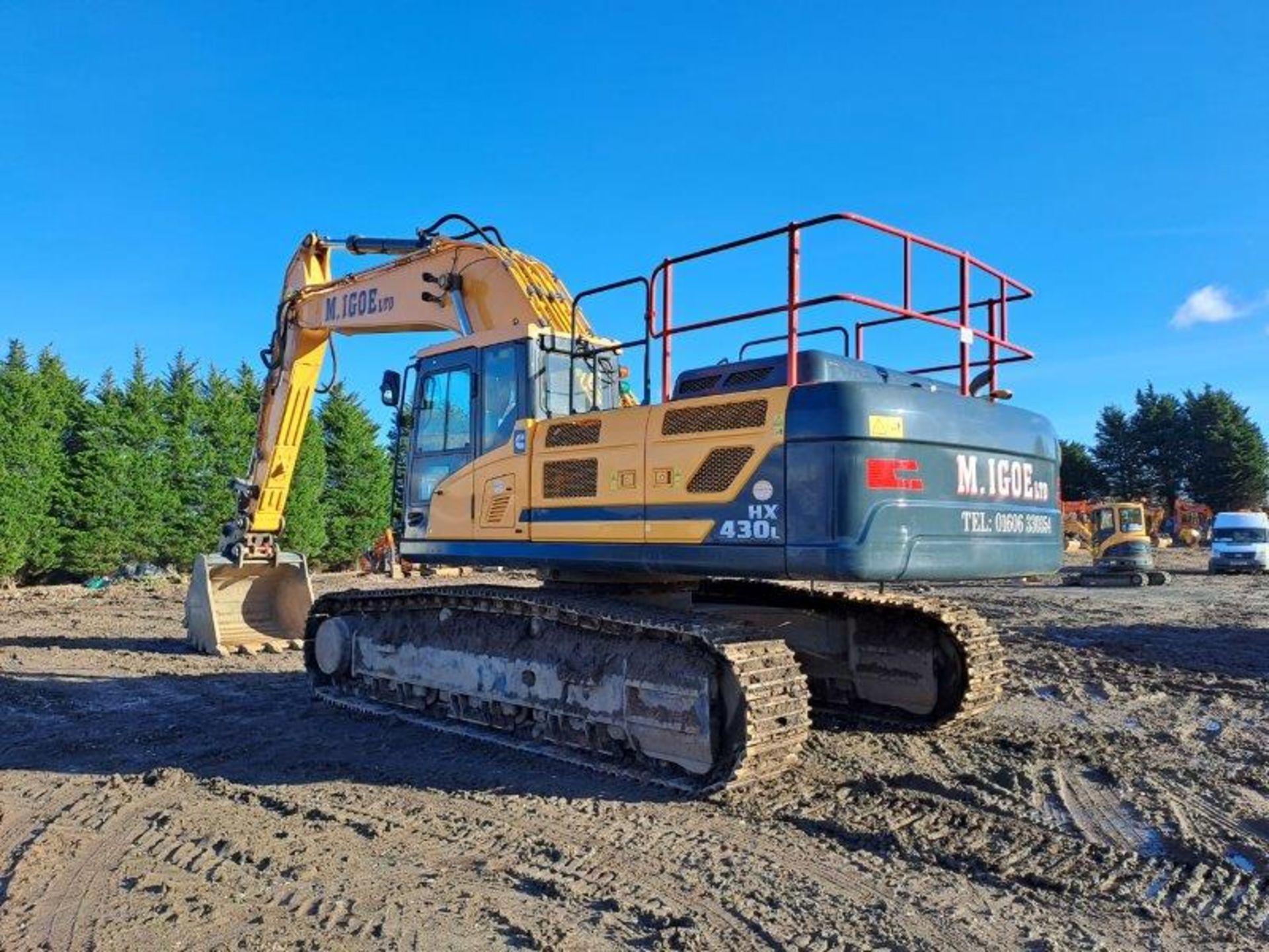 Hyundai HX430L 43t excavator, serial no. HHKHKC01CE0000027, Year: 01/2021, hours: 379, Key: 1, - Image 10 of 26