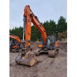 Doosan DX225LC-5 25.5t excavator, serial no. DHKCEBBUT2J0002021, Year: 2018, Hours: 5,430, Key: 1,