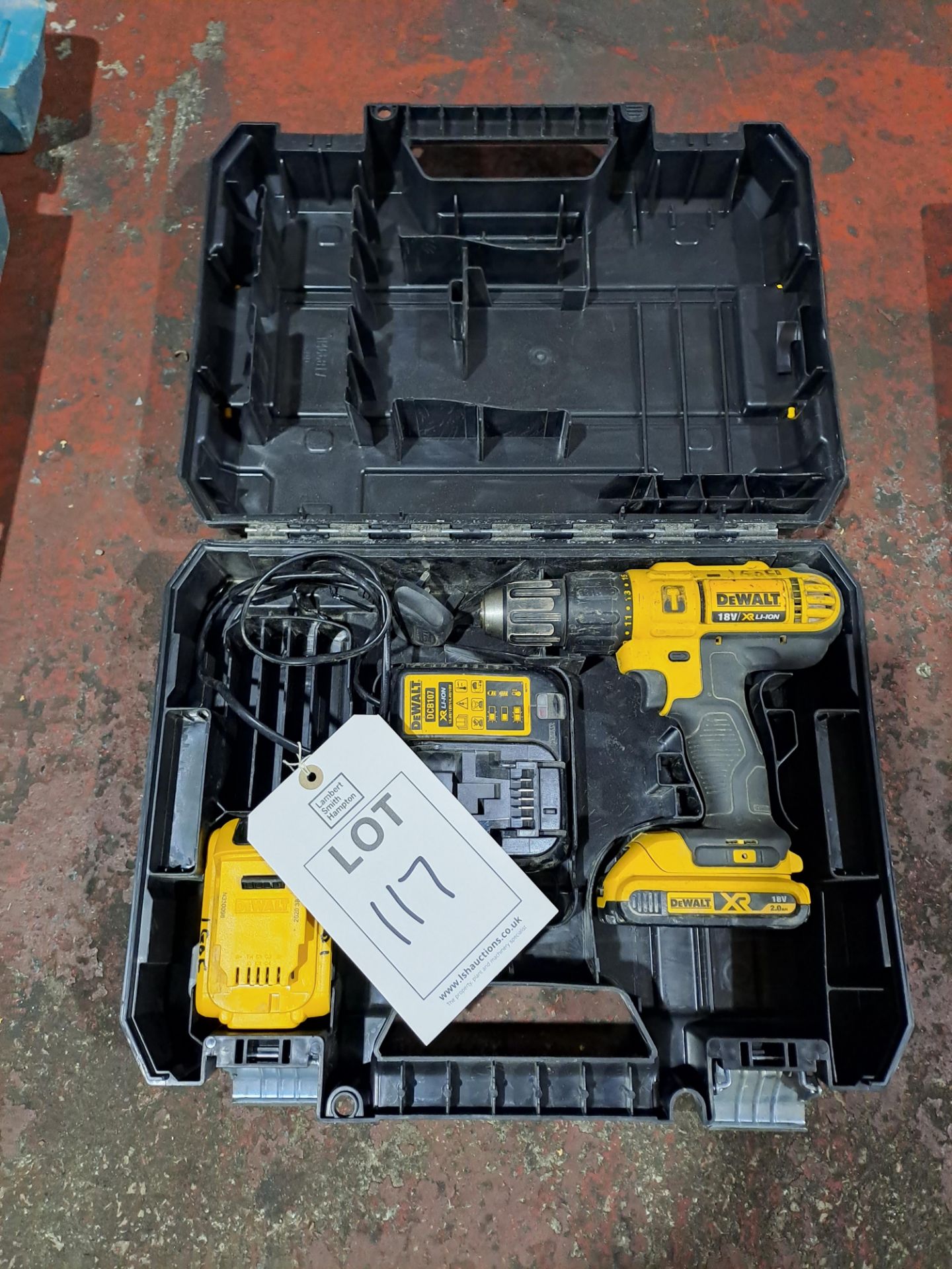 DeWalt DCD776 drill, with 2 x batteries, charger & case - Image 2 of 2