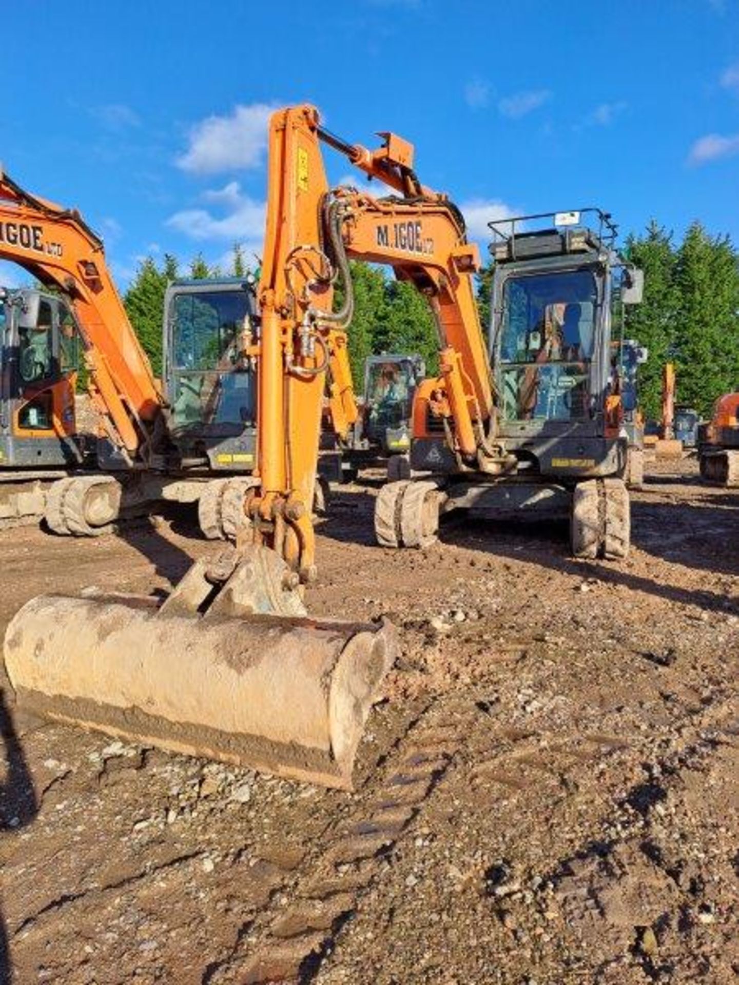 Doosan DX63-3 6t excavator, serial no. DHKCEAAYAH6001945, Year: 2018, Hours: 4,314, Key: 1, with