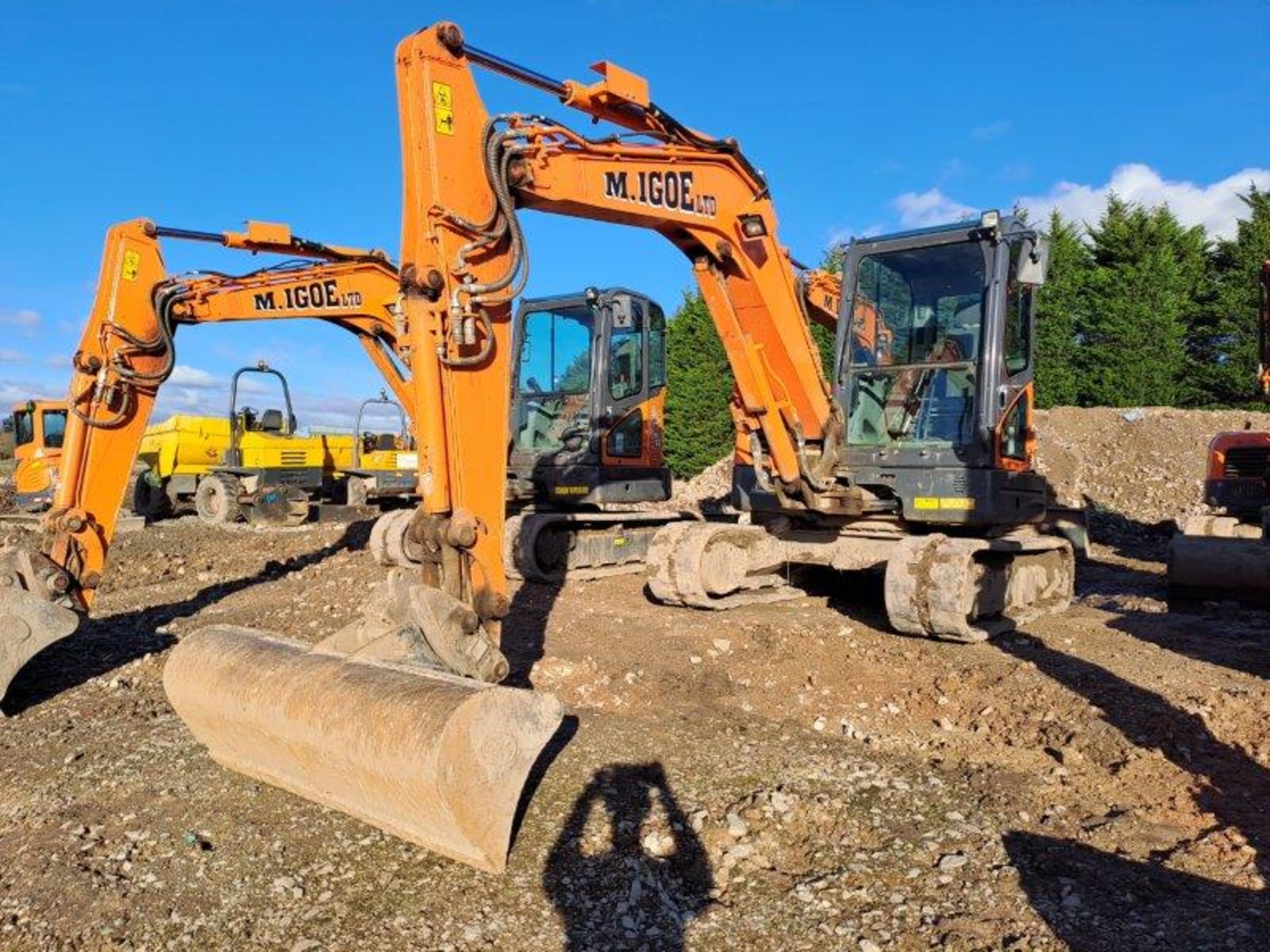 Doosan DX63-3 6t excavator, serial no. DHKCEAAYCK6002279, Year: 2021, hours: 2,764, Key: 1, with - Bild 3 aus 19