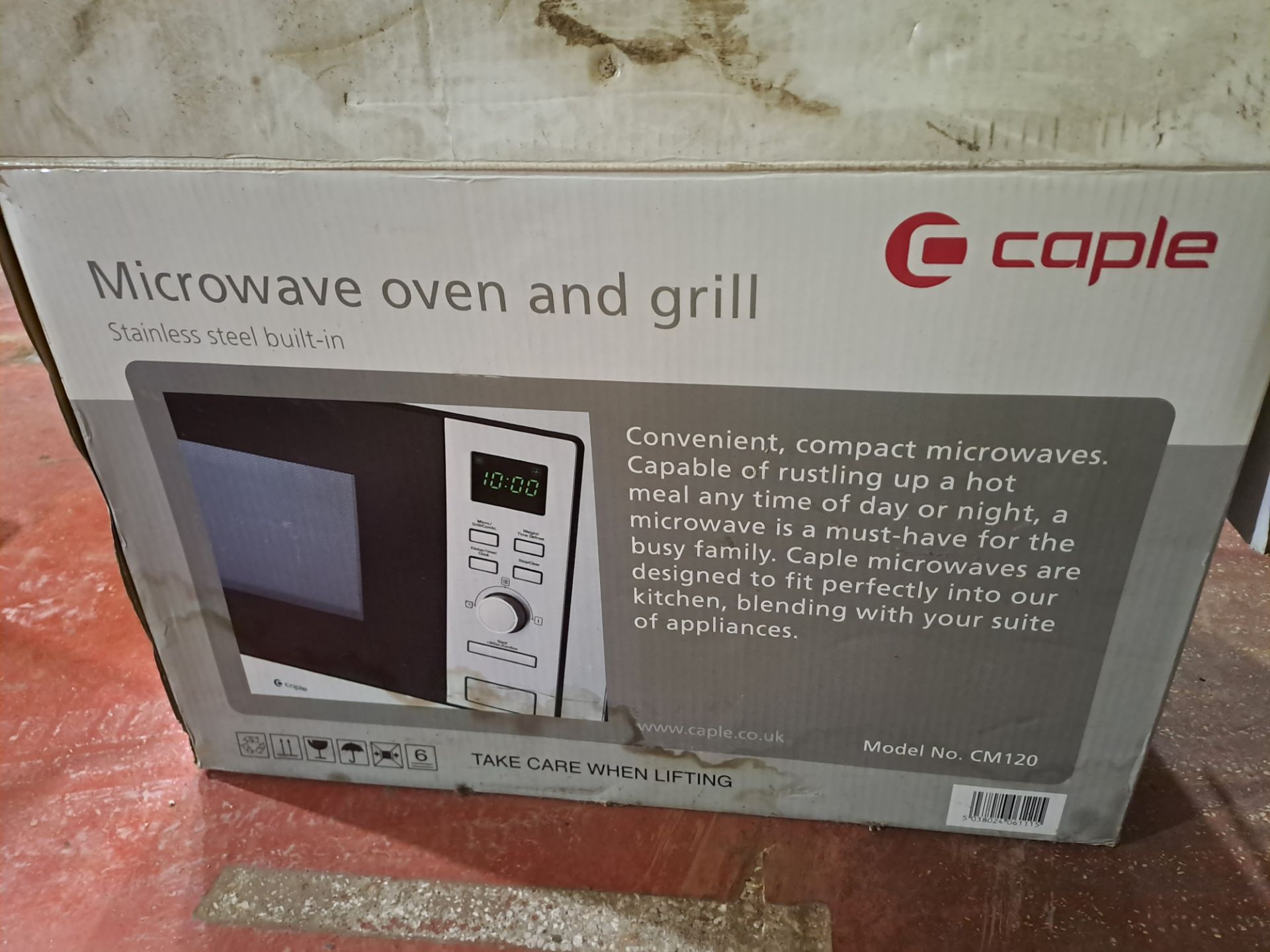 Caple CM20 stainless steel built in microwave oven & grill, boxed - Image 3 of 3