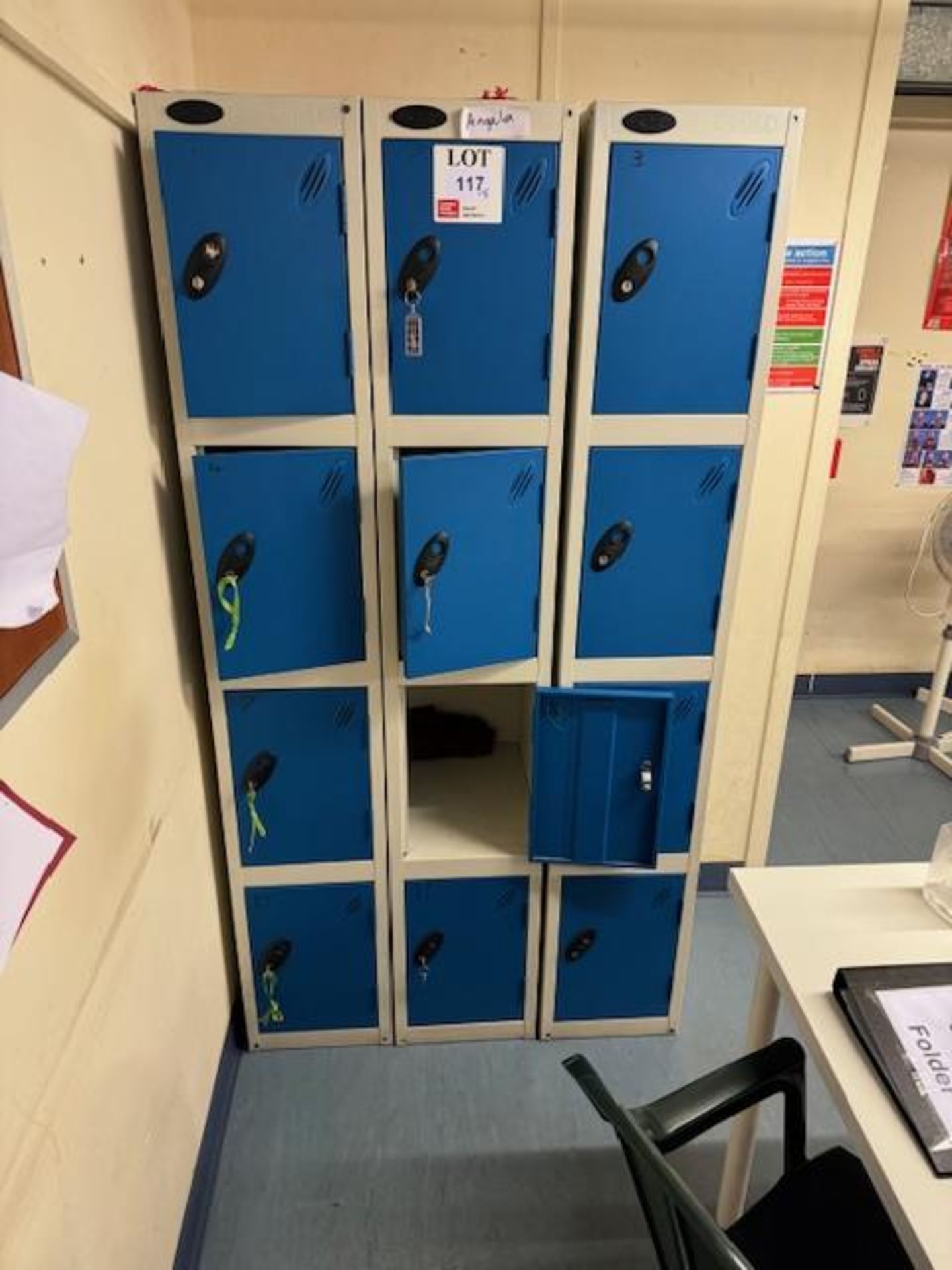 3 x 4 section personal lockers