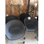 Four HAY grey upholstered tub chairs