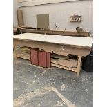 Quantity of timber framed workshop furniture