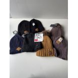 Five Dakine adults beanies and two bobble hats