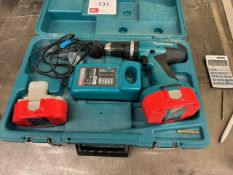 Makita 8391D cordless drill complete with 2 battery chargers and carry case