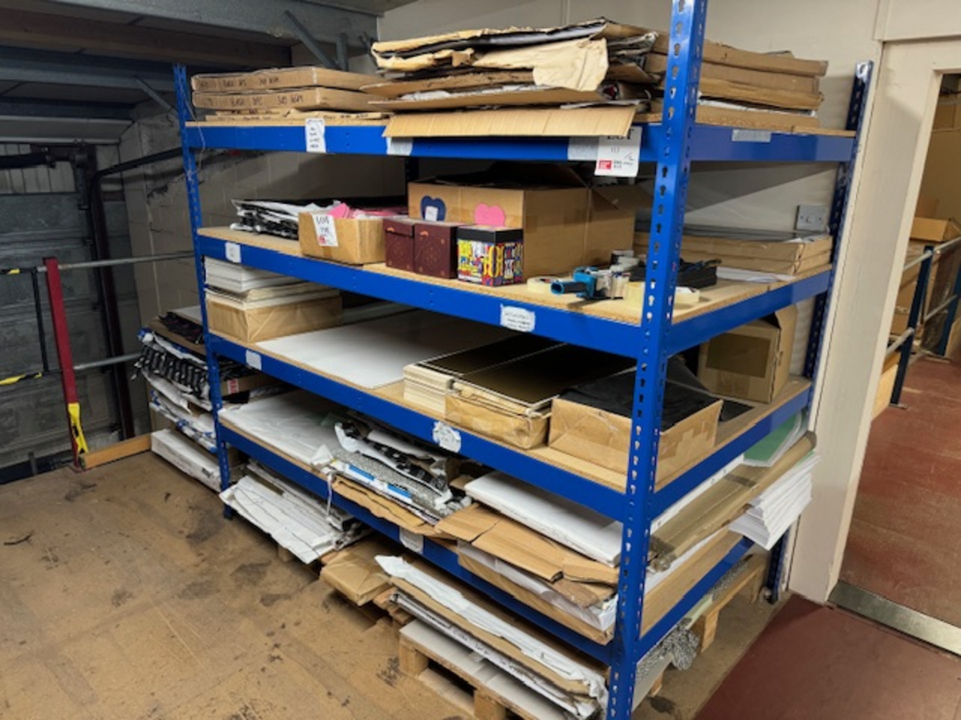Contents of two racking bays to include a large quantity of various paper, card and tissue (as lotte - Image 2 of 7