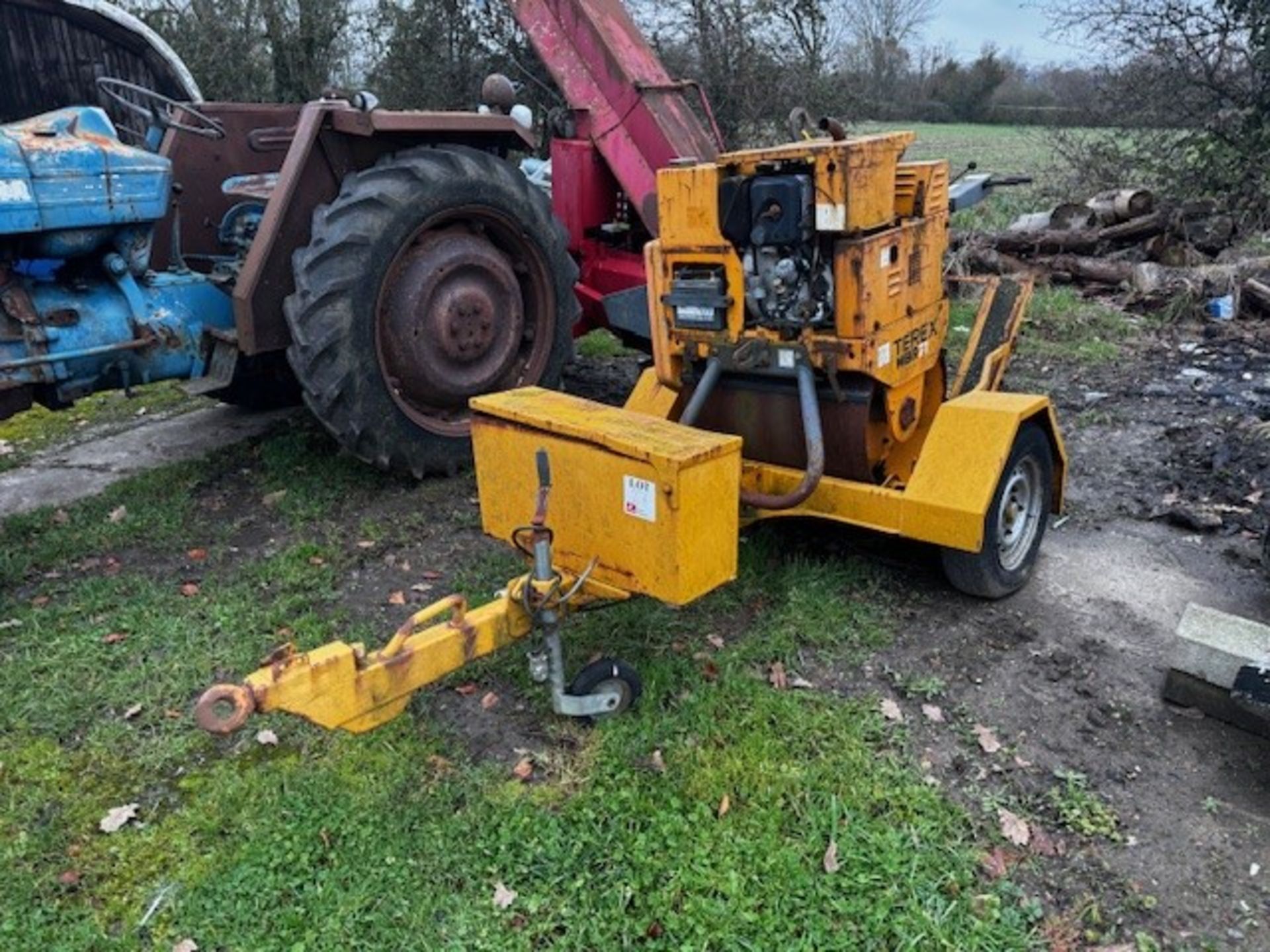 Terex MBR71 pedestrian asphalt vibration compactor roller & trailer (5.6kw), model MBR 71 Hey,