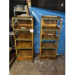 x2 Wooden display units H 1.7m x L 60cm x D 40cm