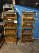 x2 Wooden display units H 1.7m x L 60cm x D 40cm