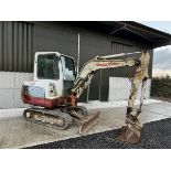 Takeuchi TB228 compact excavator, serial no 122802294, operating mass 2885, year 2012, hours 2528 (