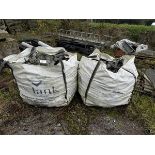 Two tonne bags of assorted granite blocks