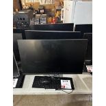 x3 Dell monitors with keyboard & mouse