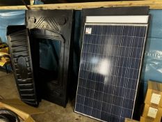Four solar panels with Renusol plastic housings