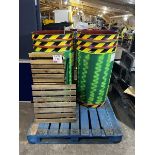 Pallet to contain six barrels, one collapsible slated table and two matching chairs
