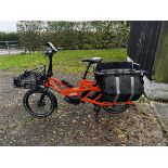 GSD S10 2 wheeled electric cargo bike, with upholstered storage bags
