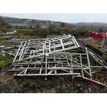 Assorted aluminium scaffolding sections (de-constructed)