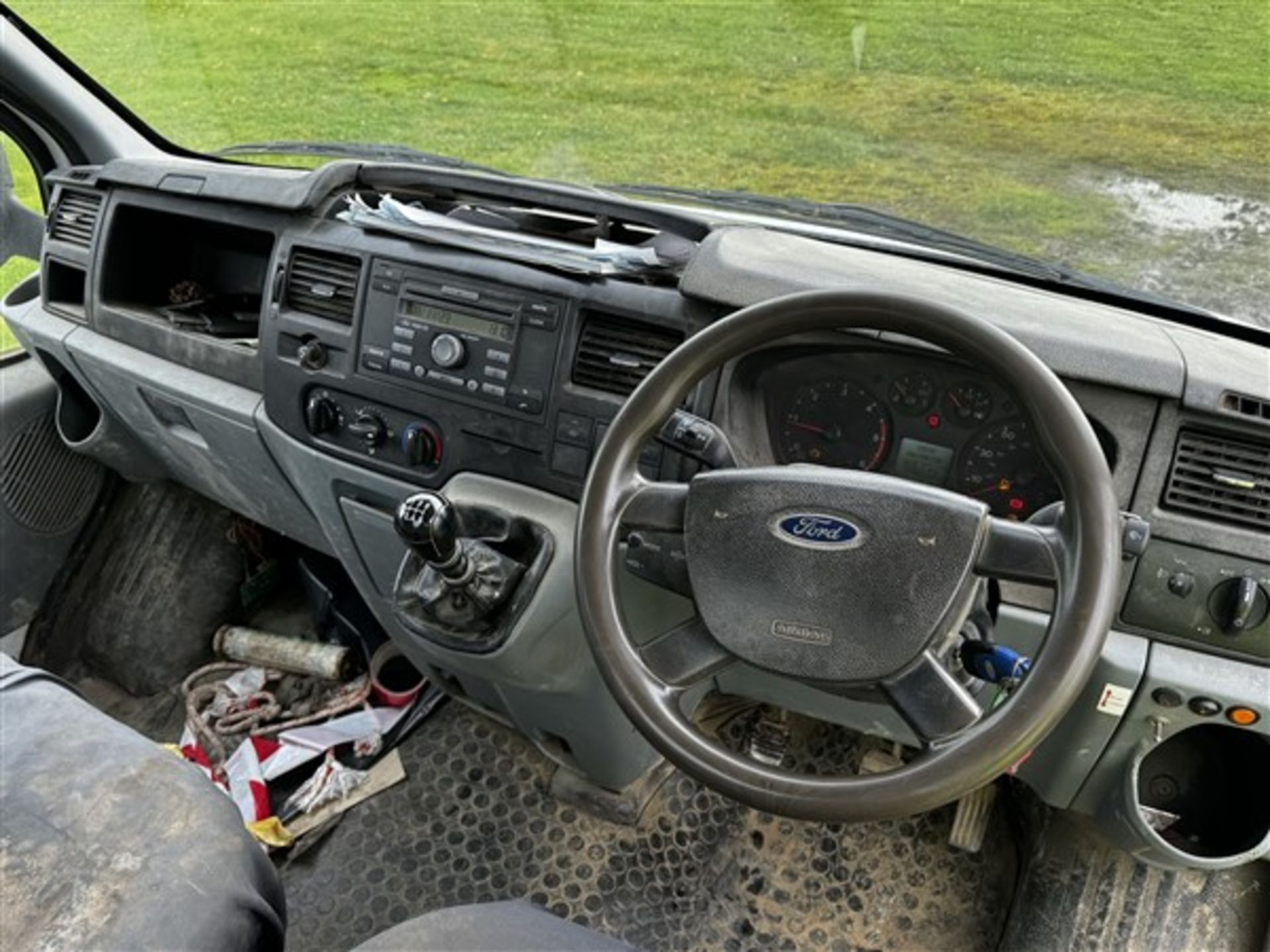 Ford Transit 100 T350 tipper, reg no. BF14 XML mileage 175,023, two keys, V5 - yes Damaged driver - Image 8 of 21