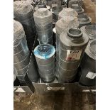Seven various sized ducting filters
