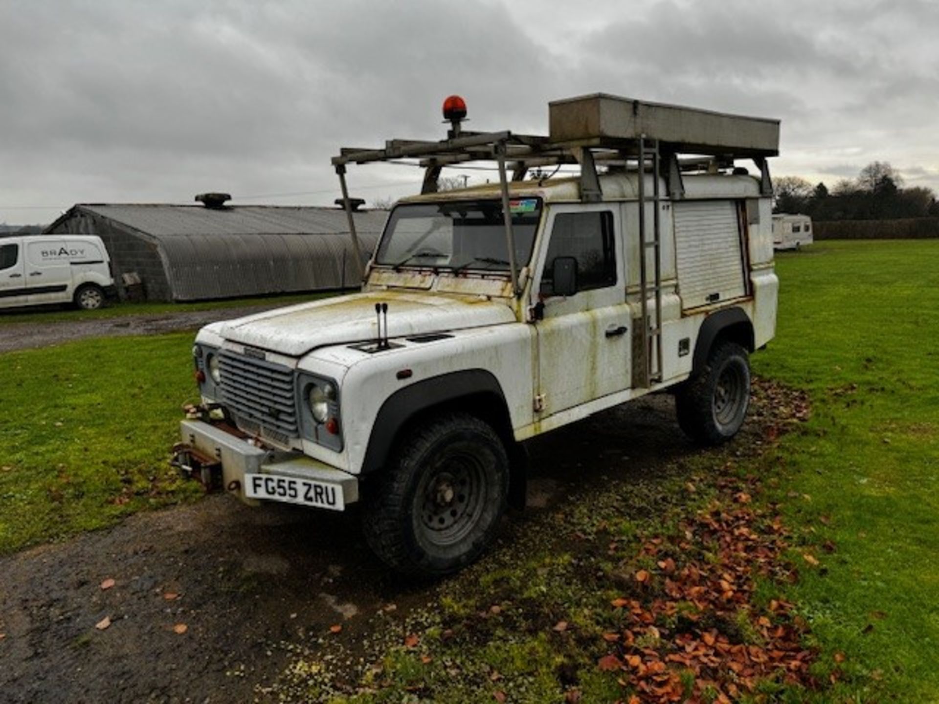Landrover 110 Defender reg no. FG55 ZRU, recorded mileage 165,441 one key, V5 - No with fitted