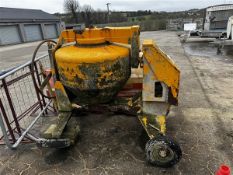 Commodore 300/210L diesel site mixer (please note: rusted frame & buckled wheel, working condition