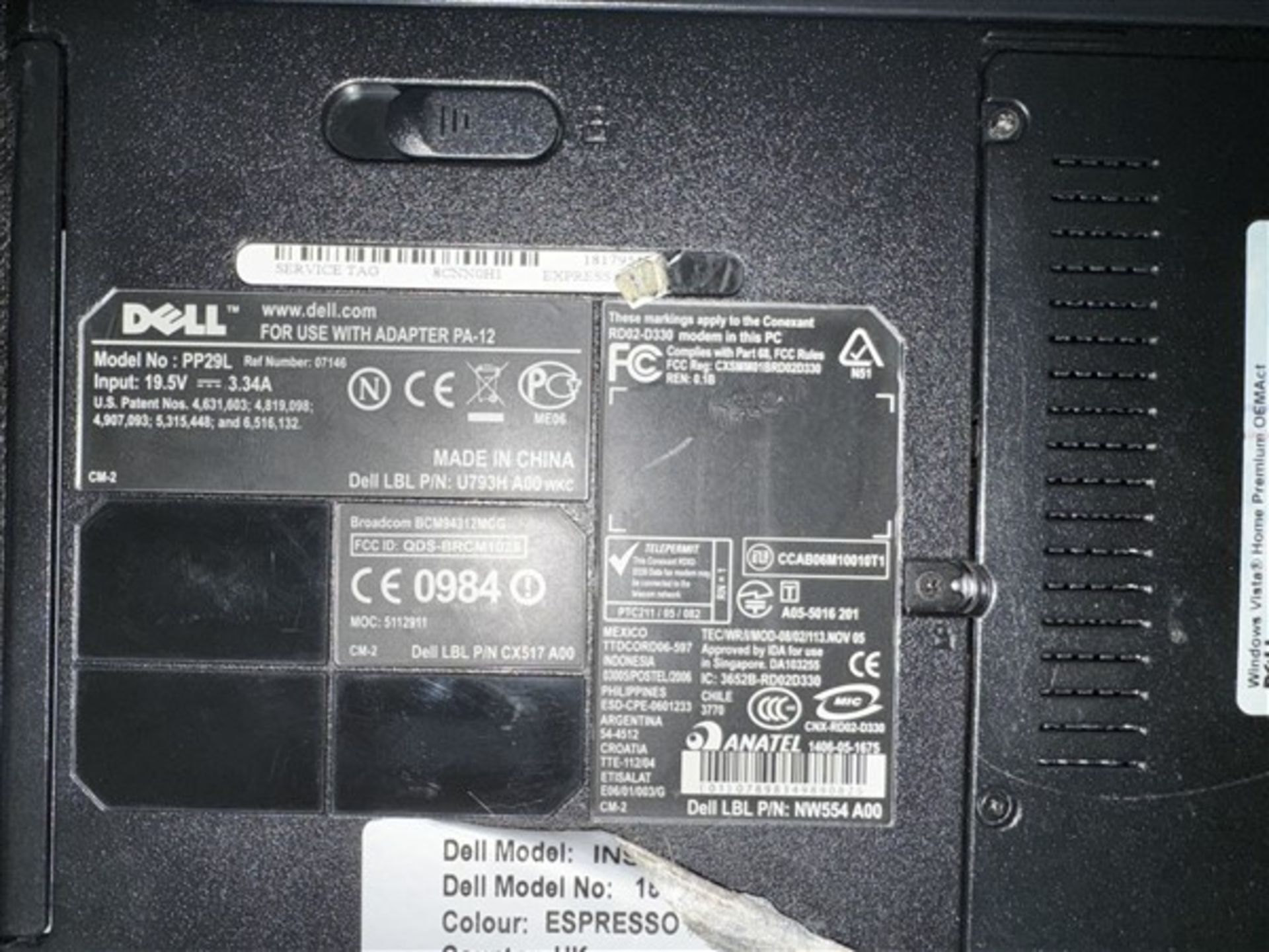 Dell Laptop Model: PP29L - Image 3 of 3