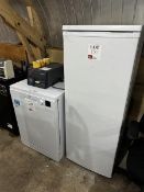 Beko dishwasher, model DVN0SR20W and an unbranded fridge