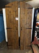 x2 Large wooden archway doors H 2.14m x L 52cm