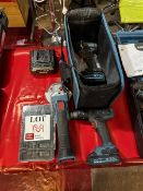 Set of Erbauer drills, one angle grinder, tool bag & bits