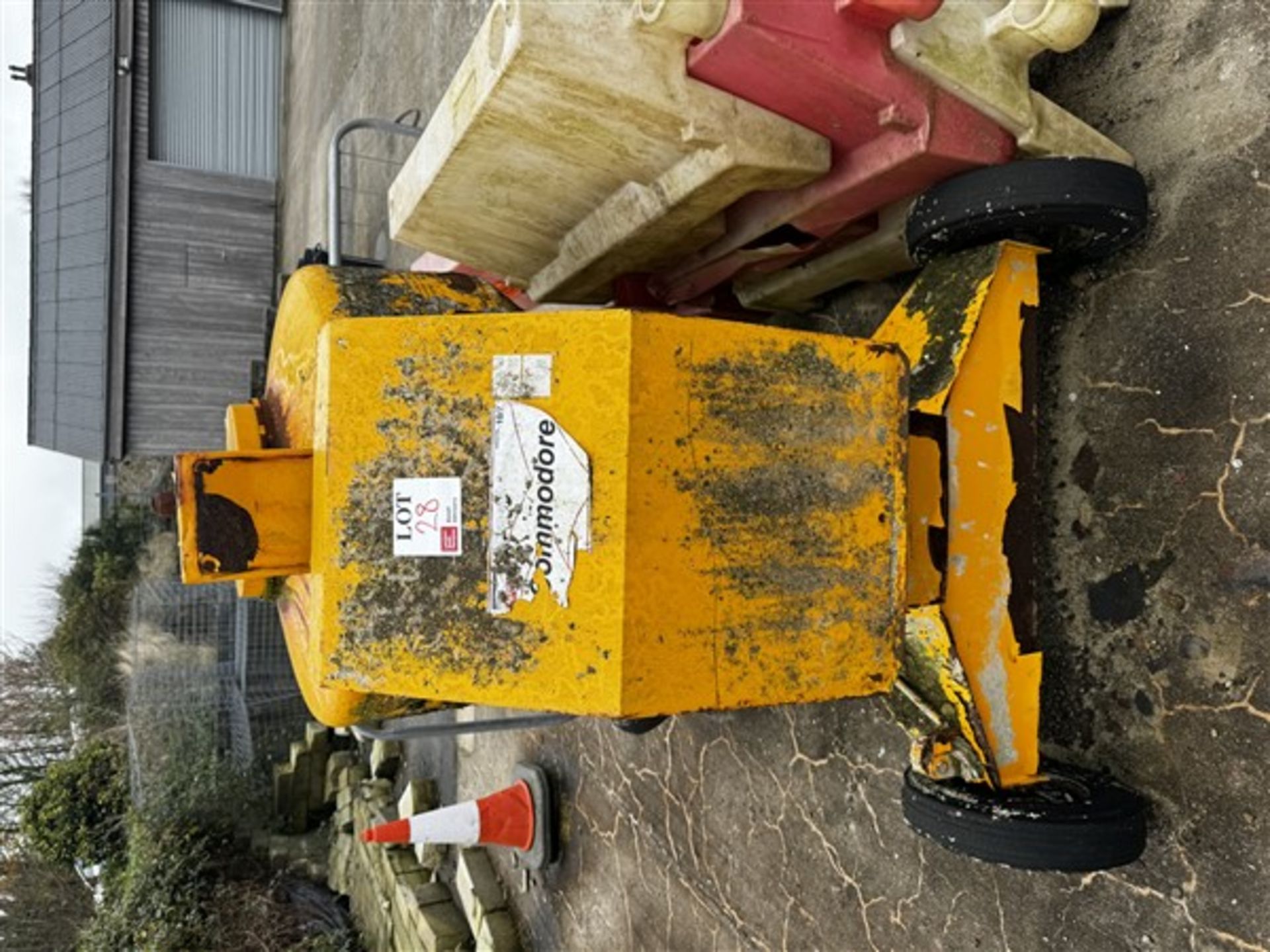 Commodore 300/210L diesel site mixer (please note: rusted frame & buckled wheel, working condition - Image 2 of 7