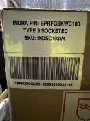 Indra Type 3 socketed electric car charger, part no. SPRFGSKWG103, SKU: INDSC103V4