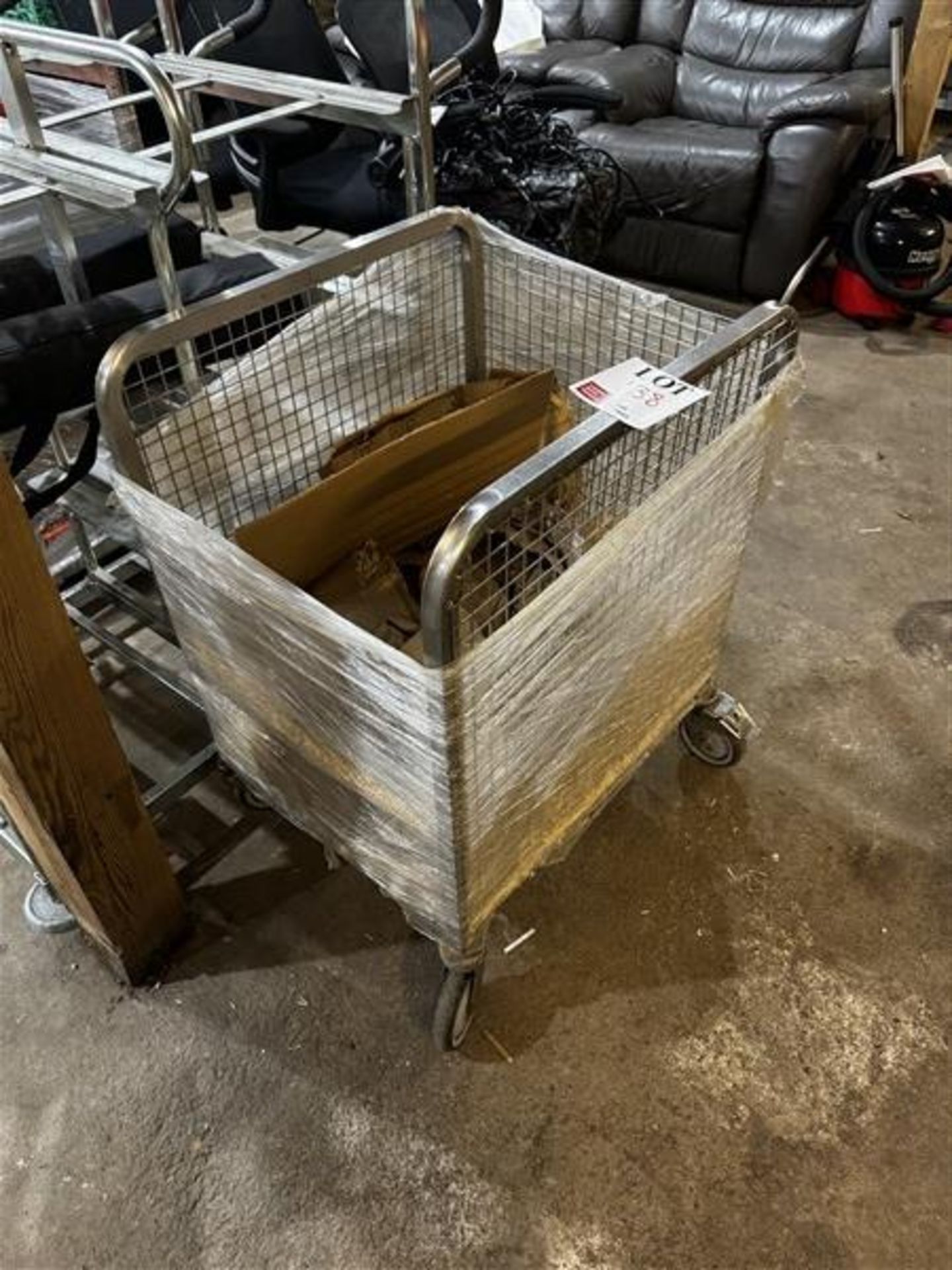 Three metal framed trolleys (excluding contents) - Image 2 of 3