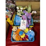 x3 boxes of assorted childrens toys, games and soft animals