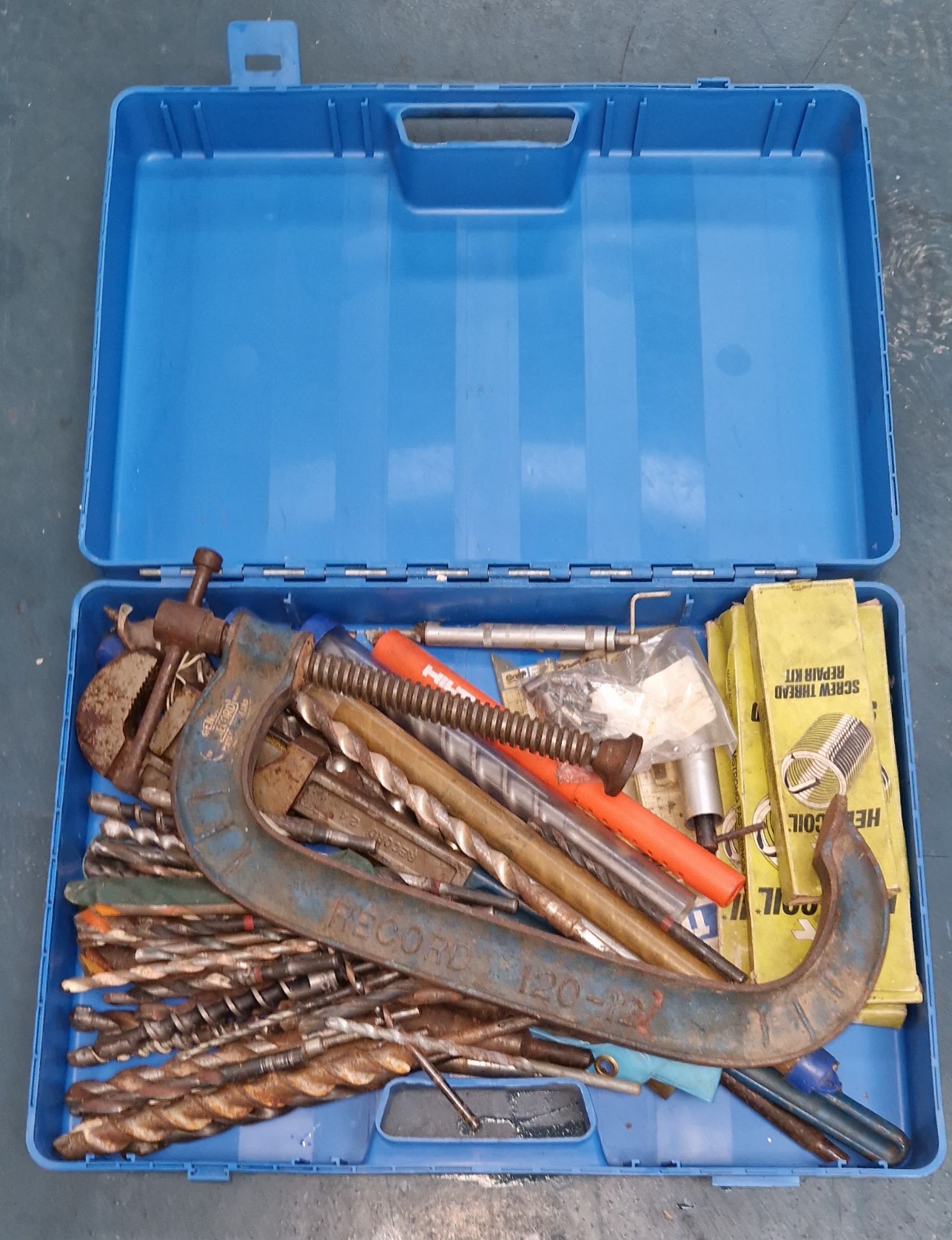 Selection of Large Drill Bits, Helicoil Kits and Large G Clamp - Image 2 of 3