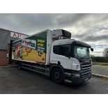 Scania P230 refrigerated 18T lorry with top ended tail lift, reg no. BX09 FJN (2009), mileage 544,