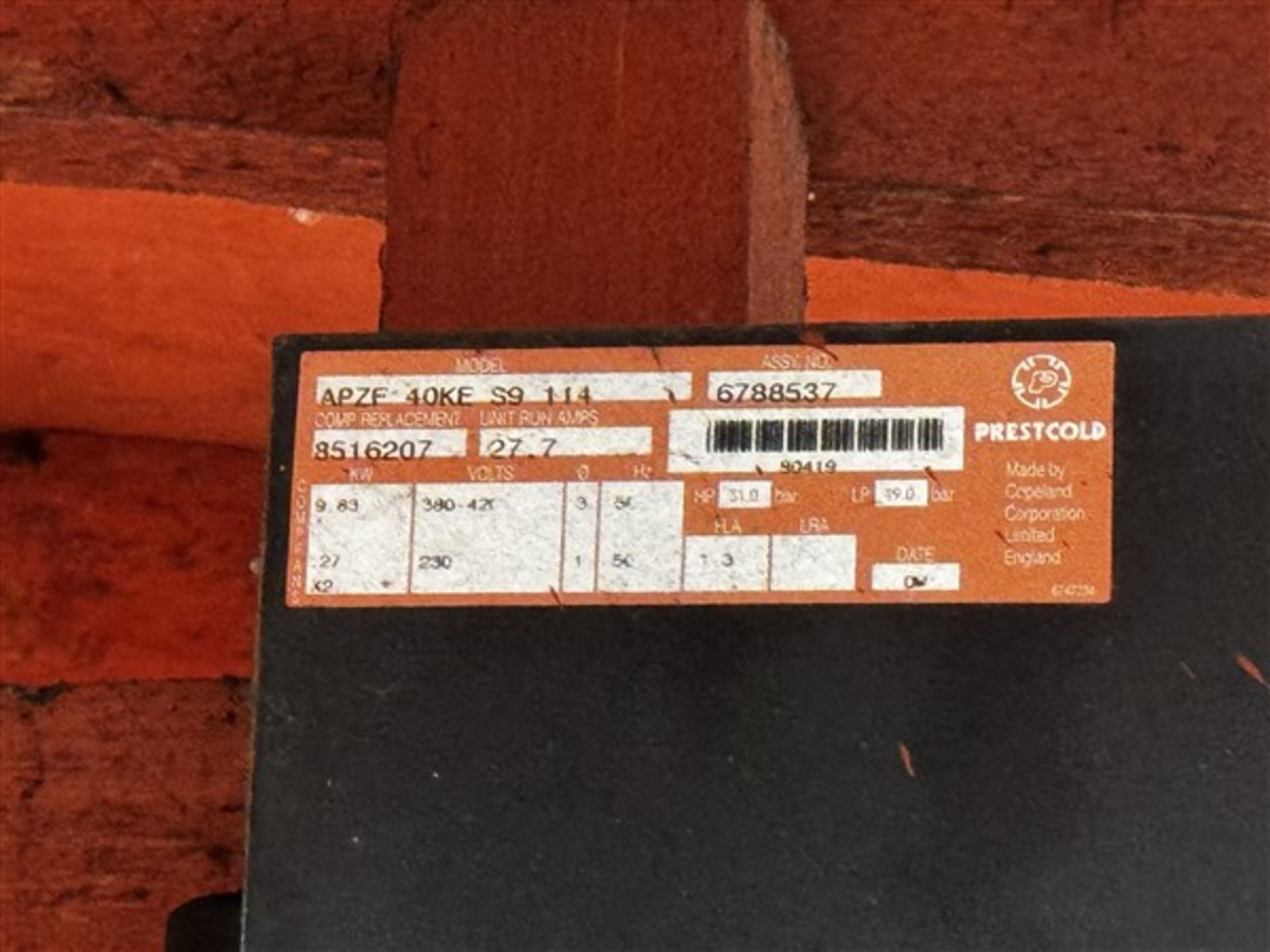 Prestcold compressor, model APZE 40KE S9 114, serial no. 6788537 - Image 2 of 3