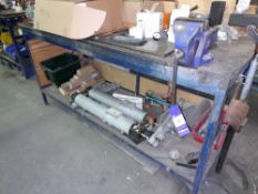 Workbench with Record No. 5 vice (Approx. 2000 x 750)