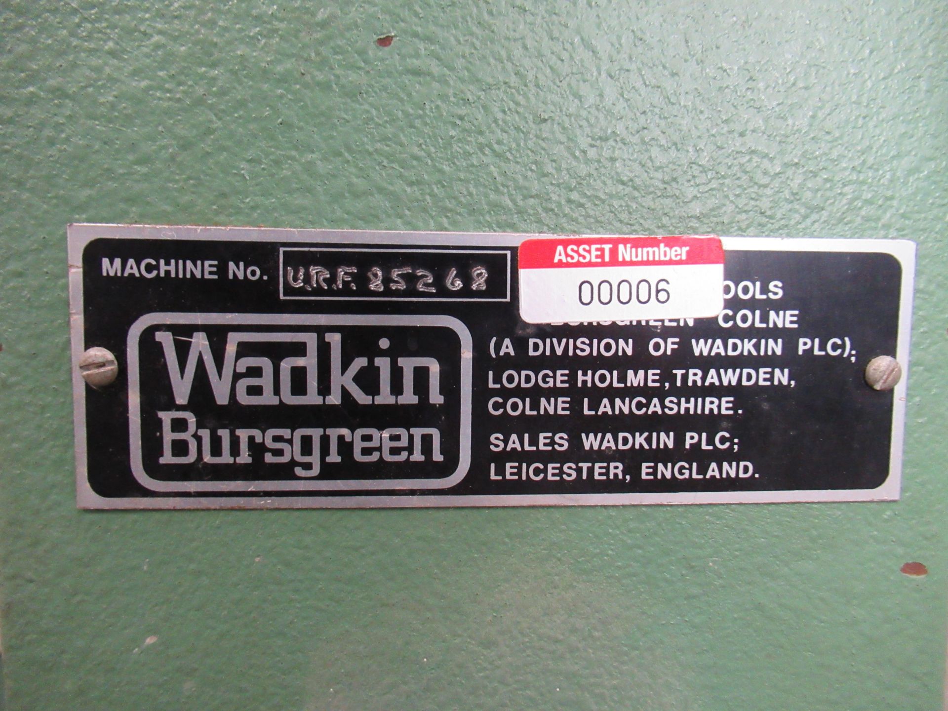 Wadkin URF router s/n 85268 3ph - Image 5 of 9