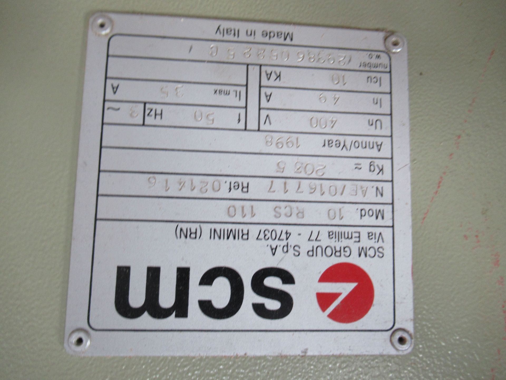 SCM Sandya10 Horizontal Belt Sander. - Image 5 of 5