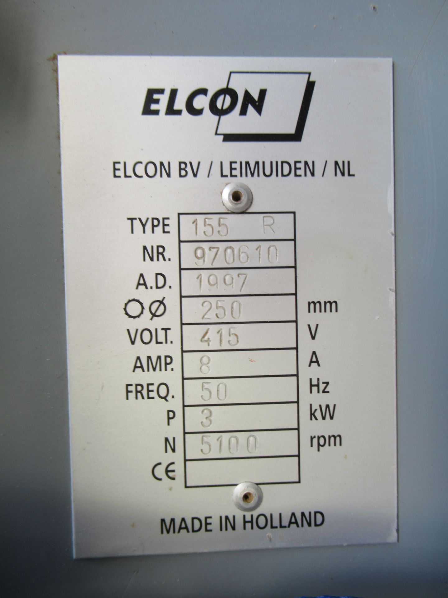 Elcon 155R Wall Saw - 3ph - s/n 970610 - Image 3 of 5