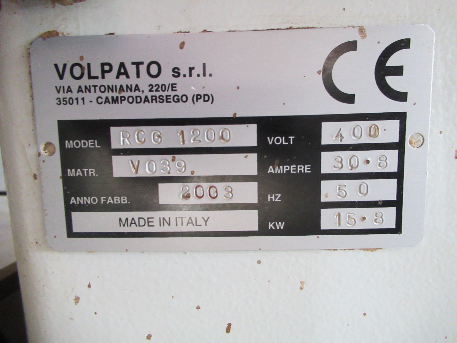 Volpato RCG 1200 Double Sided Sander - 400V; 15.8kW - Image 9 of 9