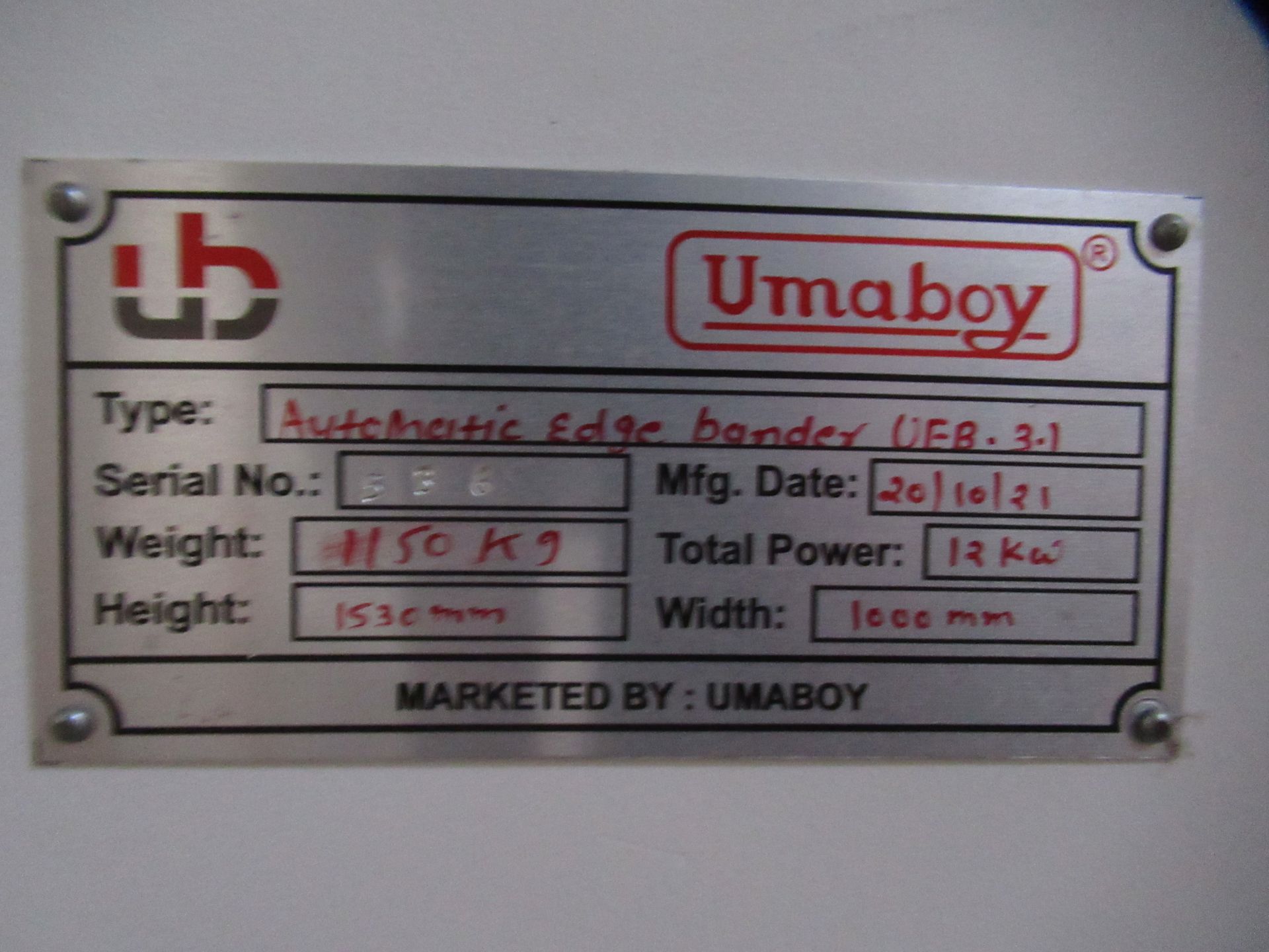 Umaboy UEB 3.1 Automatic Edge Bander - Image 5 of 24