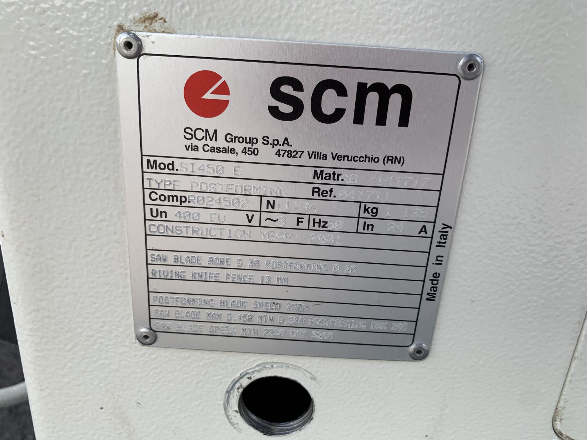 SCM Si450E Panel Saw with Powered Fence; LCD Stops - 3ph. - Image 9 of 11