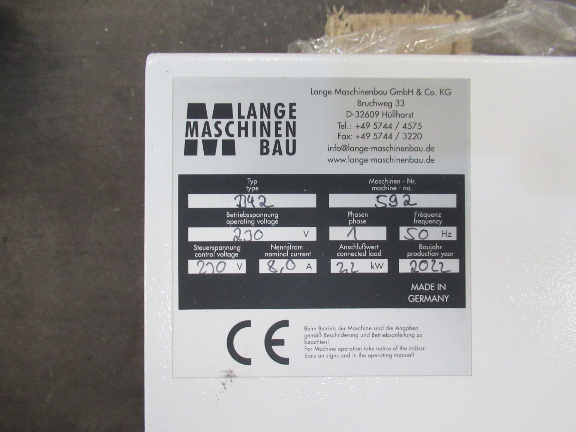 Lange B42 Bench Top Edge Bander - unused - Image 3 of 3