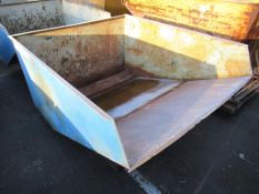1250KG Tipping Skip with Forklift Sleeves. Please note there is a £10 + VAT Lift Out Fee on this lot