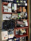 Pallet of electrical panels, sockets, isolators etc