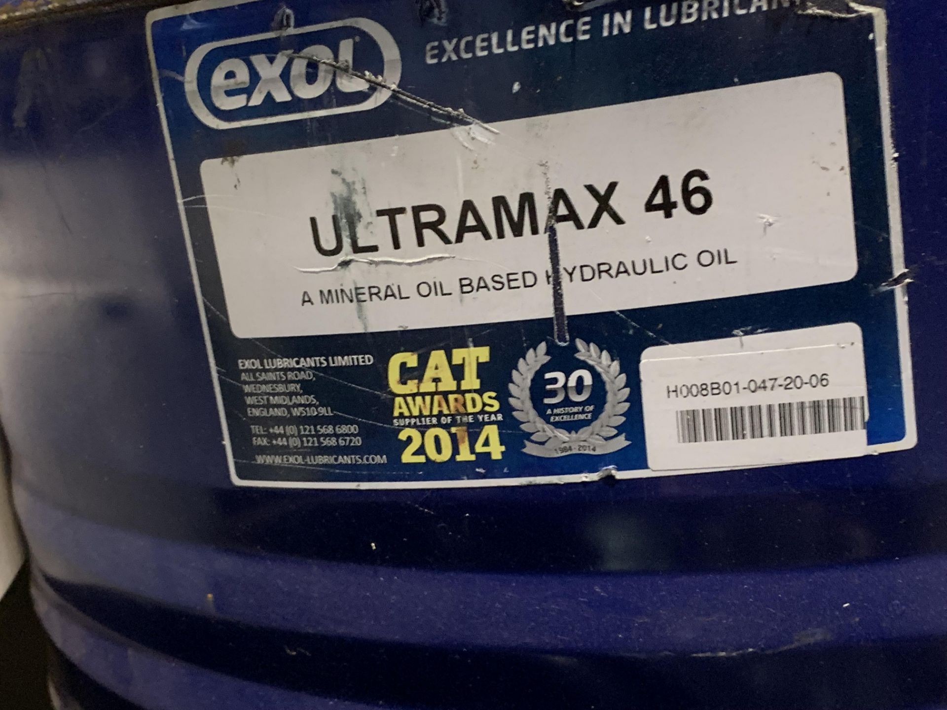 Exol mineral hydraulic oil Ultramax 46 - 205L drum - Image 3 of 3