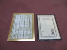 Large qty of black/silver/gold painted picture frames