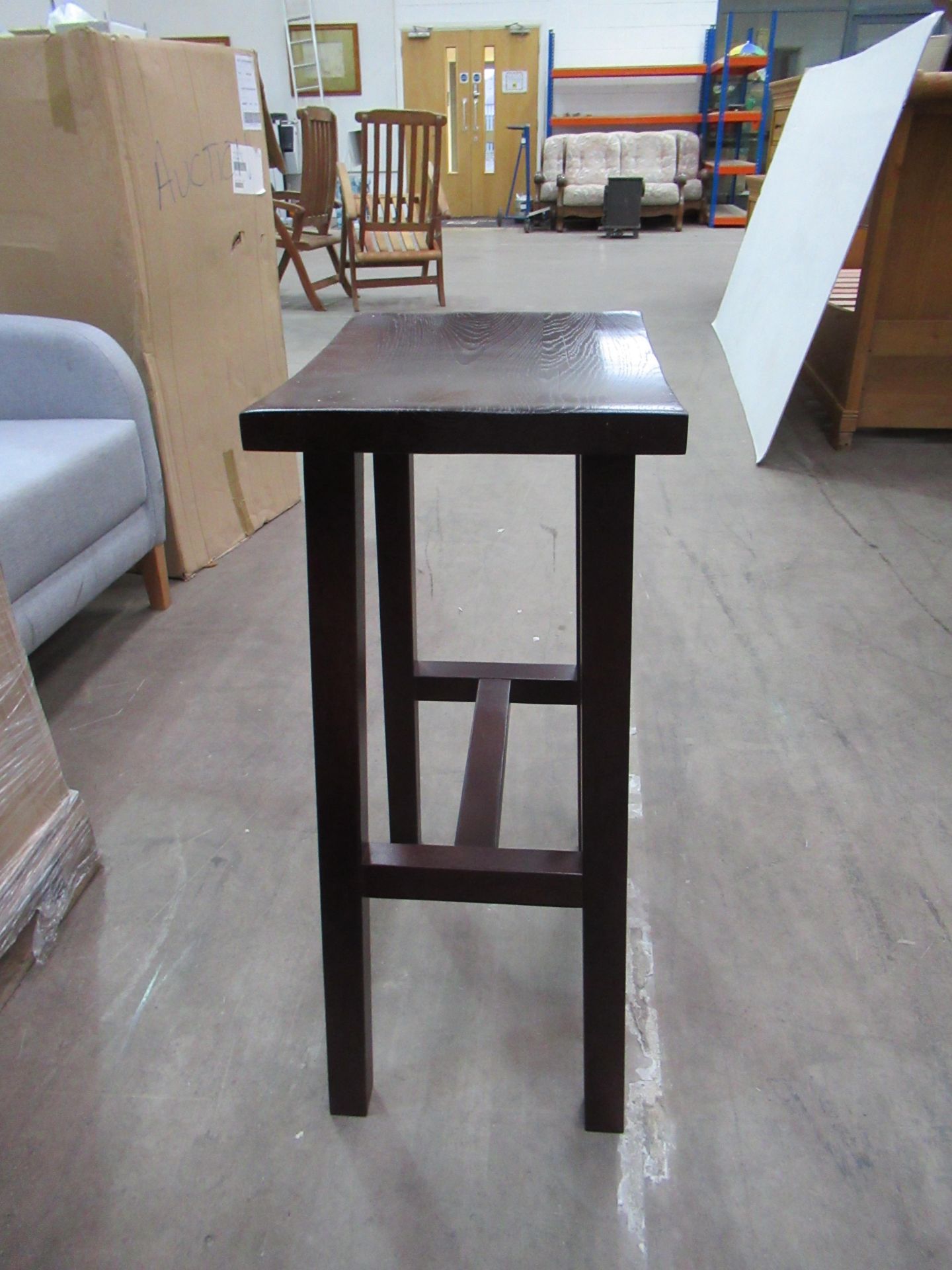 6x 'Tokyo' kitchen stools in mahogany finish - Image 2 of 3